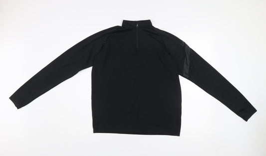 Nike Men's Black Dri-FIT 1/4 Zip Athletic Sweatshirt XL