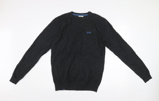 Diesel Men's Black L Crew Neck Knitted Pullover Jumper