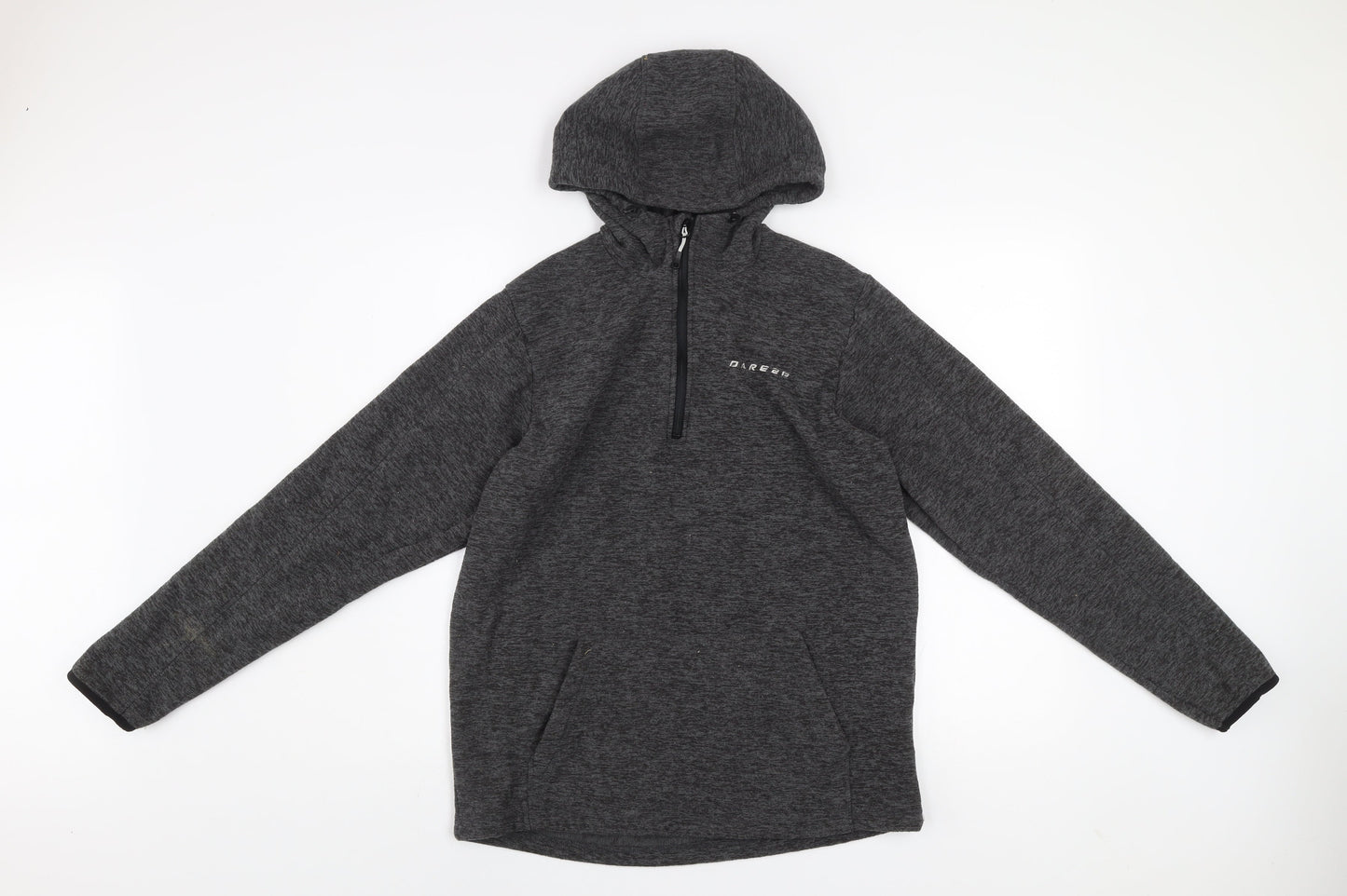 Dare 2B Mens Grey 1/2 Zip Fleece Hoodie Size M Outdoor Pullover