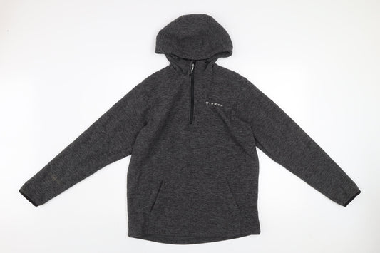 Dare 2B Mens Grey 1/2 Zip Fleece Hoodie Size M Outdoor Pullover