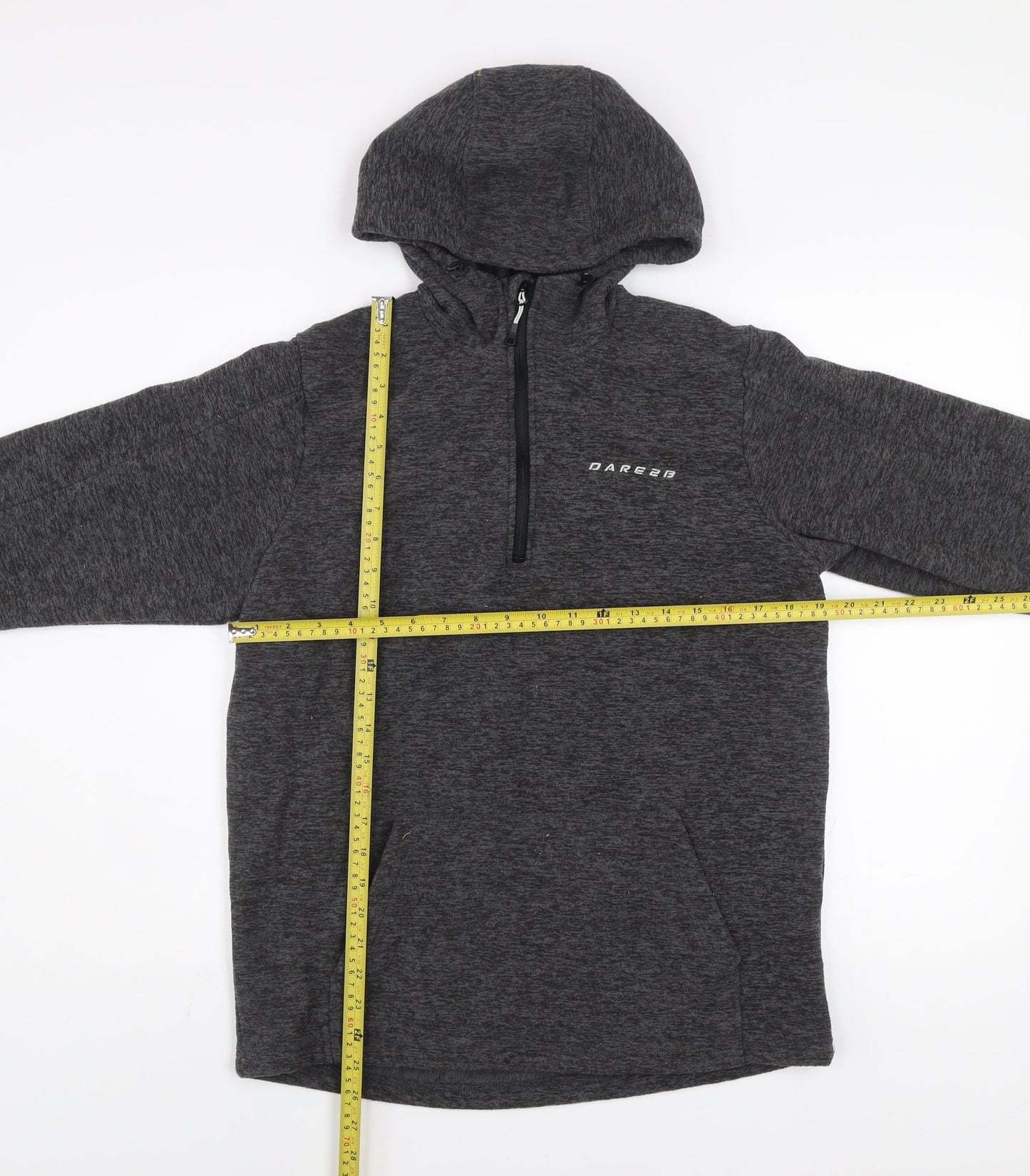 Dare 2B Mens Grey 1/2 Zip Fleece Hoodie Size M Outdoor Pullover