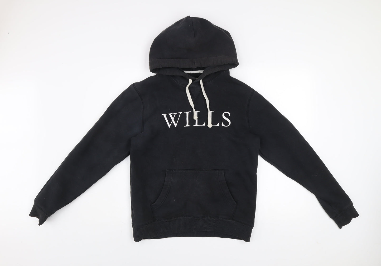Jack Wills Men’s Black Pullover Hoodie Small Logo Fleece Sweatshirt