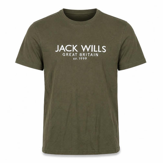 Mens UK Size S Jack Wills Green  Cotton T-Shirt
