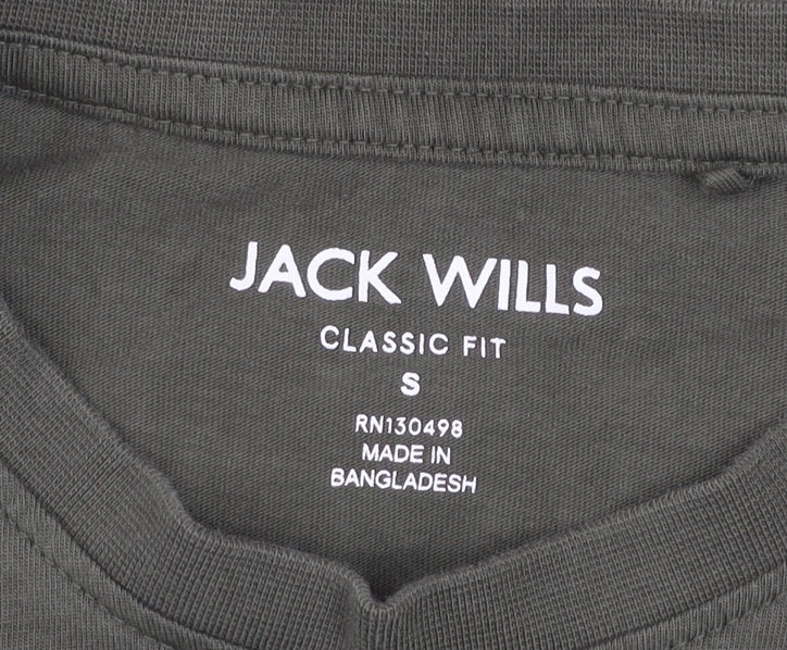 Mens UK Size S Jack Wills Green  Cotton T-Shirt