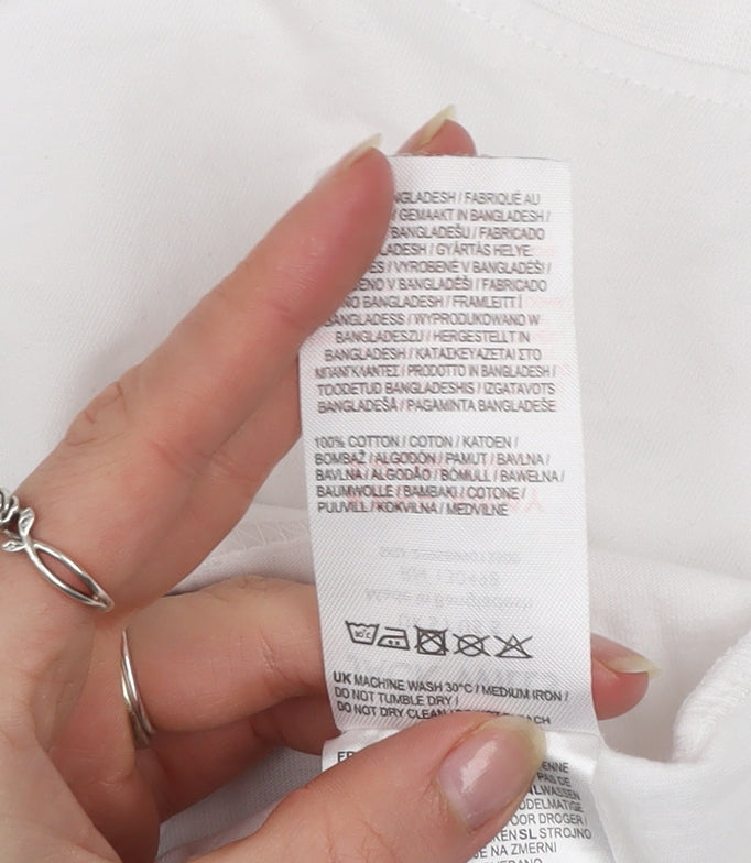 Jack Wills Men’s White Classic Fit Cotton Logo T-Shirt Size S