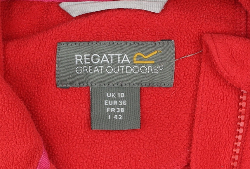 Womens UK 10 Regular Regatta Red Full Zip Sweatshirt