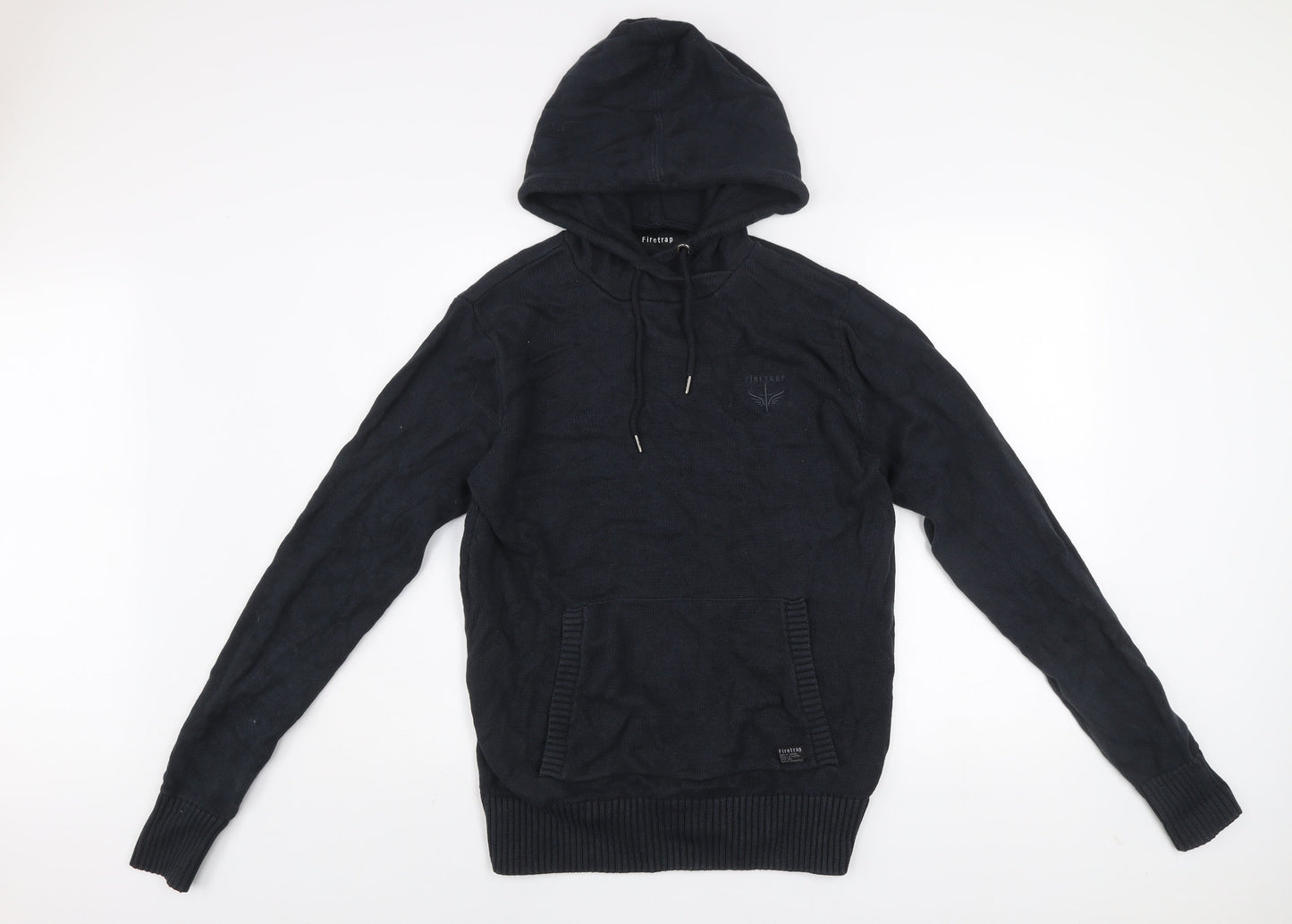 Firetrap Men's Black Knit Pullover Hoodie Size M