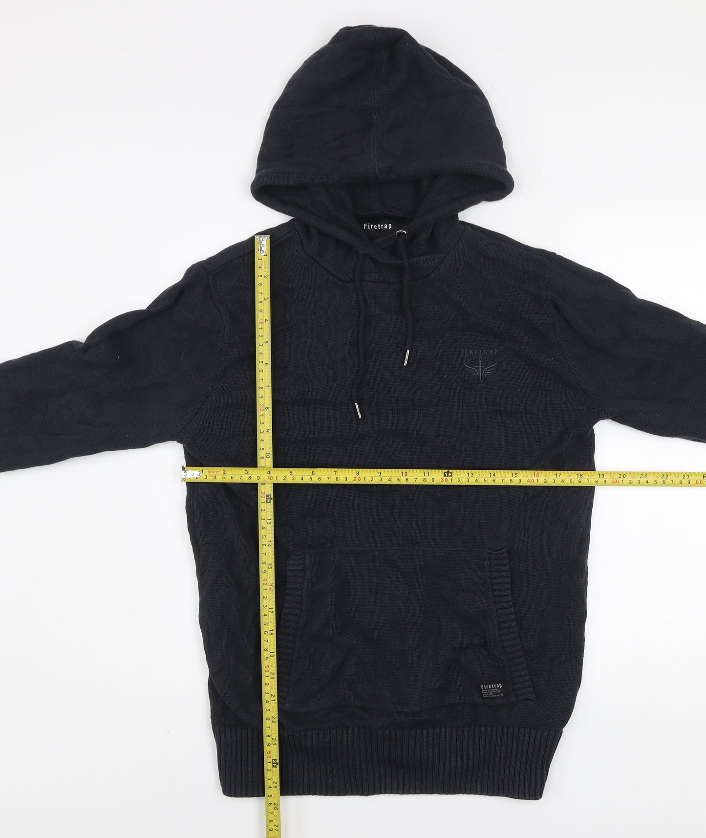 Firetrap Men's Black Knit Pullover Hoodie Size M