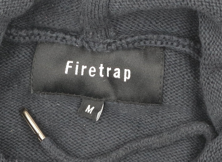 Firetrap Men's Black Knit Pullover Hoodie Size M