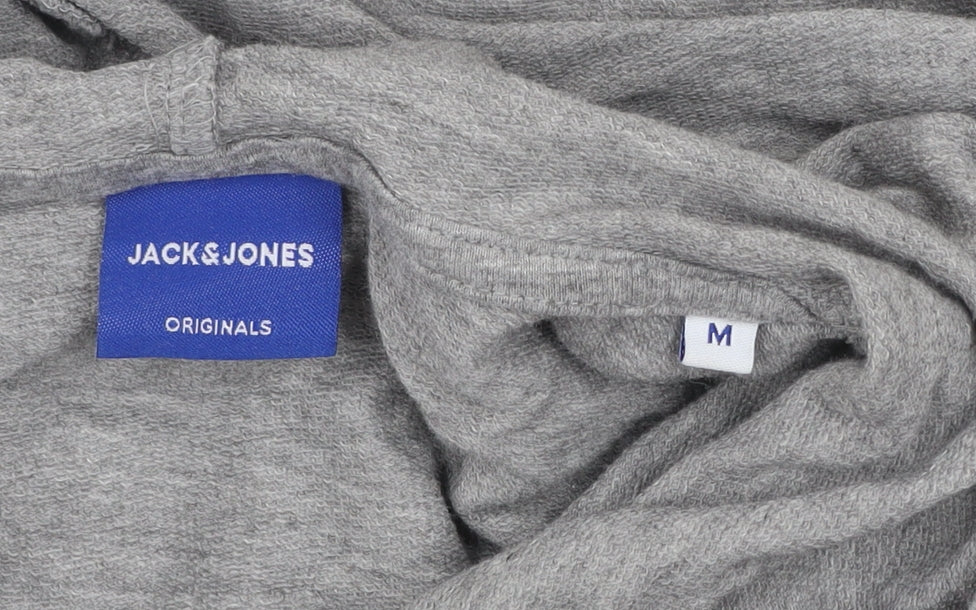 Mens UK M Regular JACK & JONES Grey Pullover Hoodie