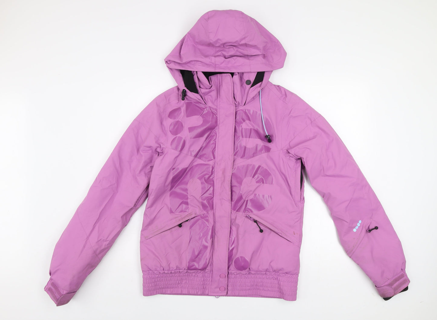 Bench Womens Pink Hooded Puffer Jacket Size S Winter Casual Coat