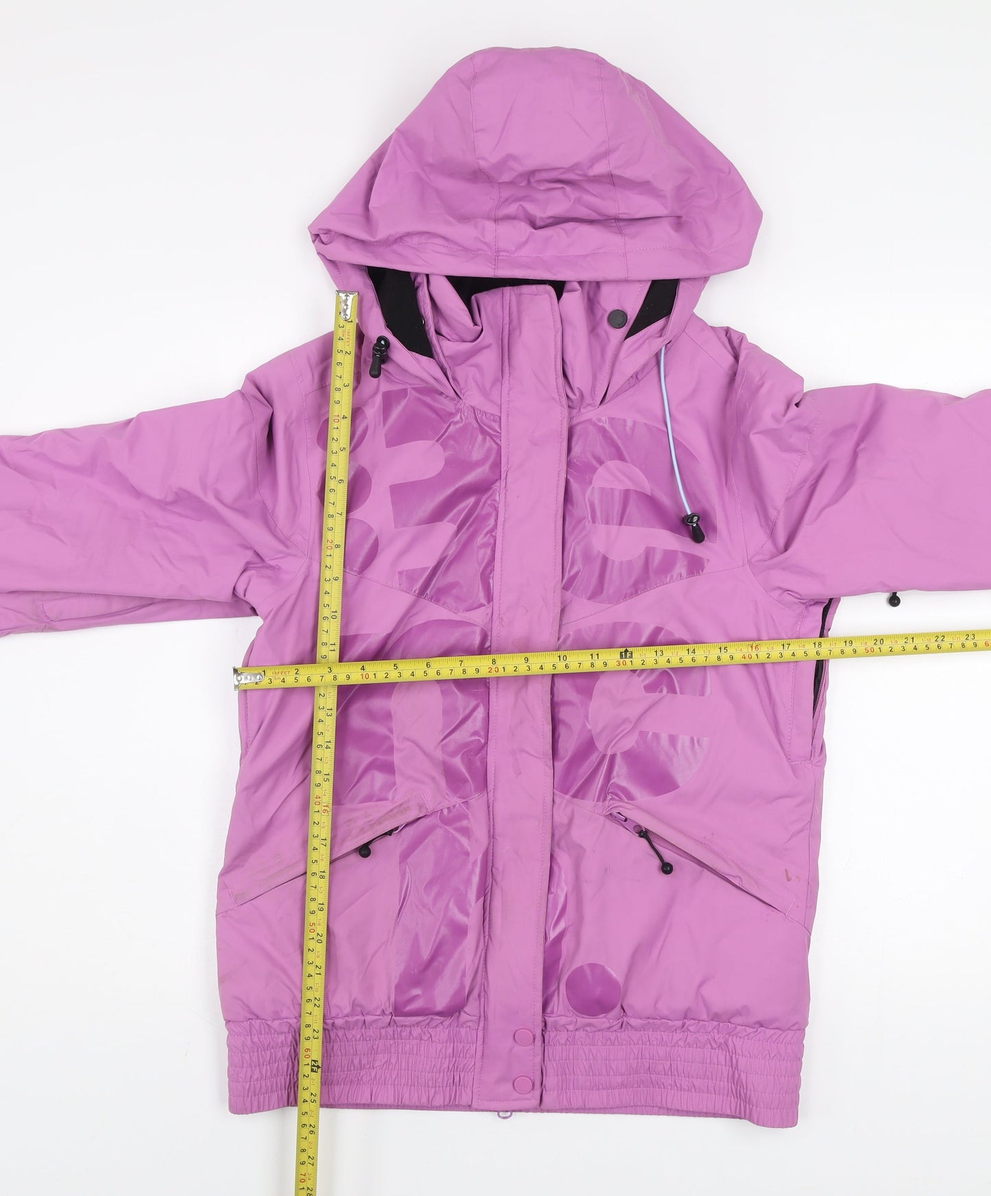 Bench Womens Pink Hooded Puffer Jacket Size S Winter Casual Coat