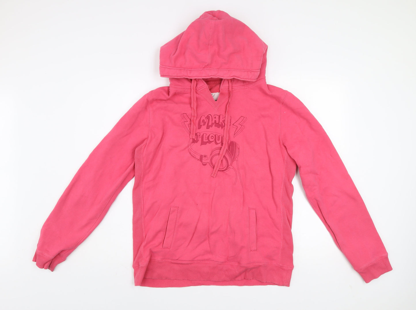 Kabaret Womens Pink Pullover Hoodie Size 16 Cotton Blend Casual