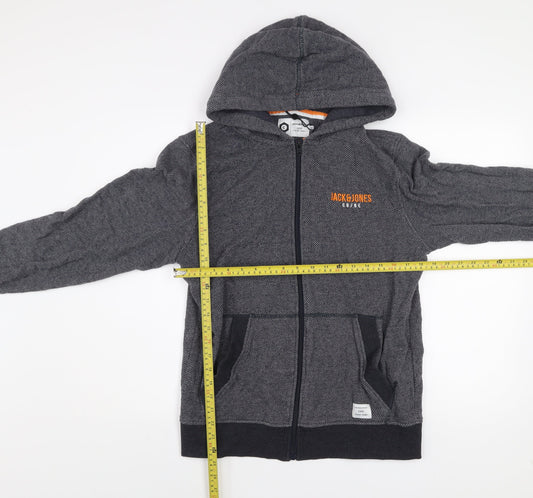 Jack & Jones Core Men's Grey Full Zip Hoodie Size M