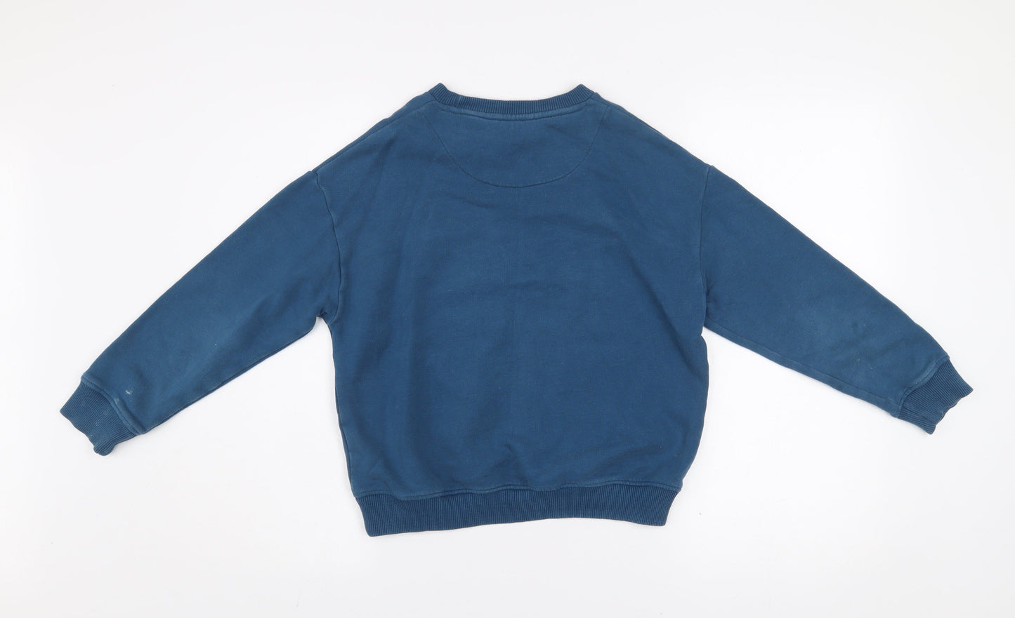 Marks and Spencer Girls Blue Space Graphic Pullover Sweatshirt 9-10 Years
