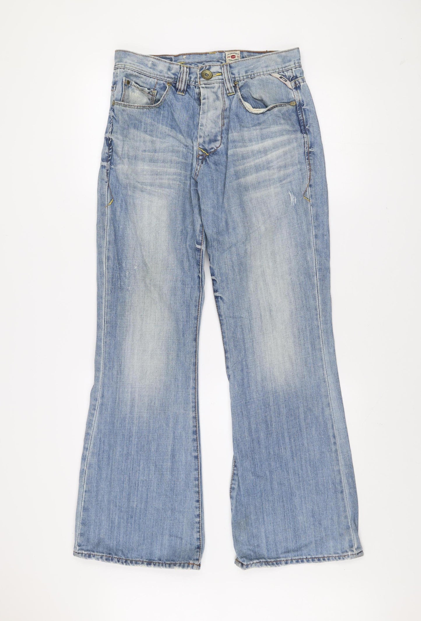 Jack & Jones Men's Blue Flared Denim Jeans Size 30x30