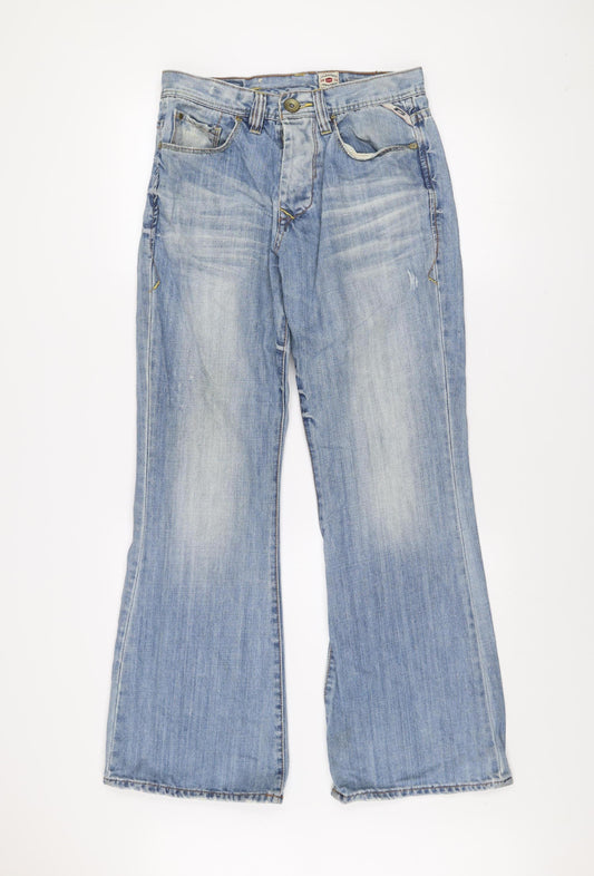 Jack & Jones Men's Blue Flared Denim Jeans Size 30x30