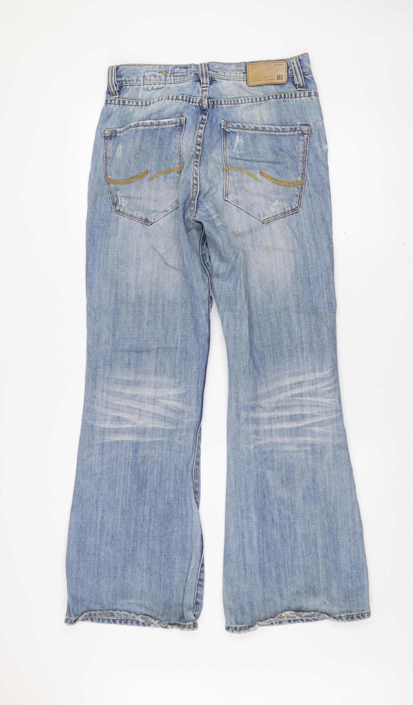 Jack & Jones Men's Blue Flared Denim Jeans Size 30x30