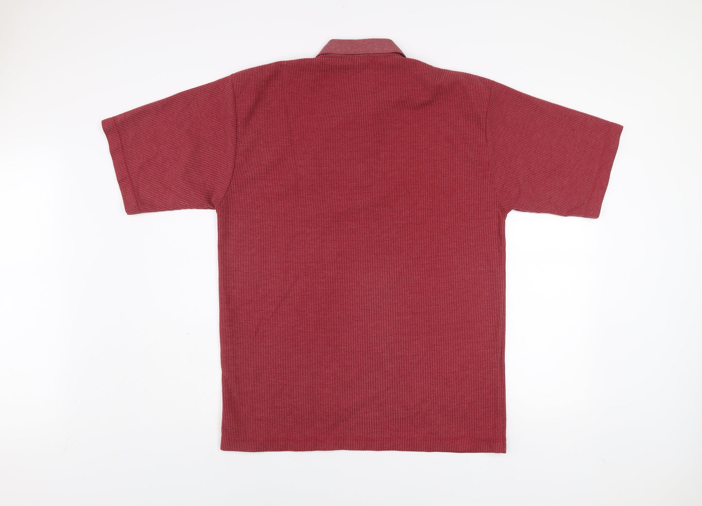 Tommy Hilfiger Men's Red Cotton Polo Shirt L Regular Fit