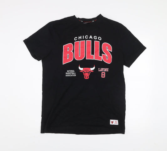 NBA Chicago Bulls Men's Black Cotton T-Shirt Size L