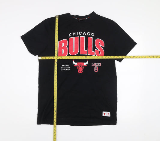 NBA Chicago Bulls Men's Black Cotton T-Shirt Size L