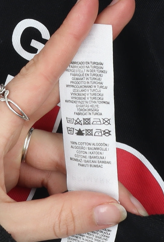 NBA Chicago Bulls Men's Black Cotton T-Shirt Size L