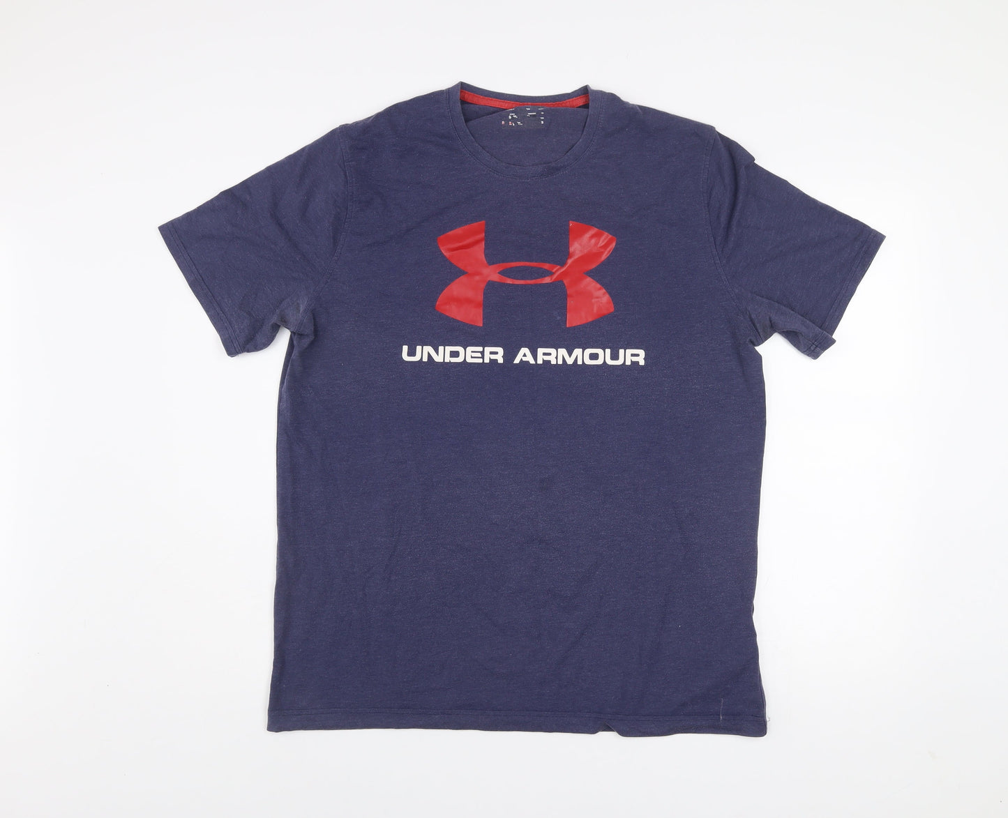 Under Armour Men’s Blue HeatGear Logo T-Shirt Size L Regular Fit