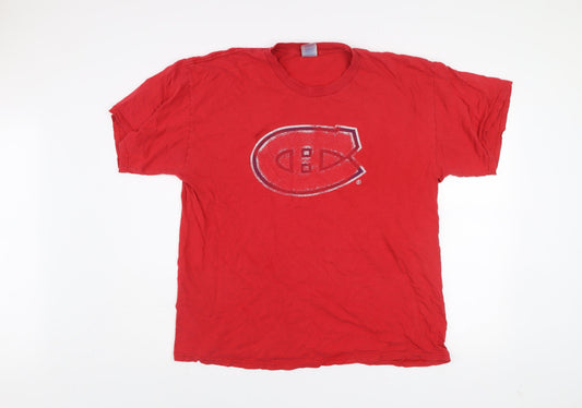 Tennessee River Men's Red XL Vintage Sports Logo Cotton T-Shirt