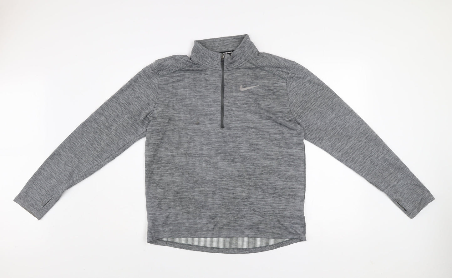 Nike Men's Grey Dri-FIT Running 1/2 Zip Athletic Sweatshirt M