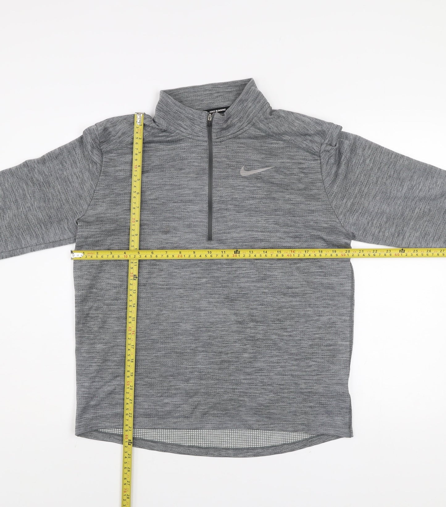 Nike Men's Grey Dri-FIT Running 1/2 Zip Athletic Sweatshirt M