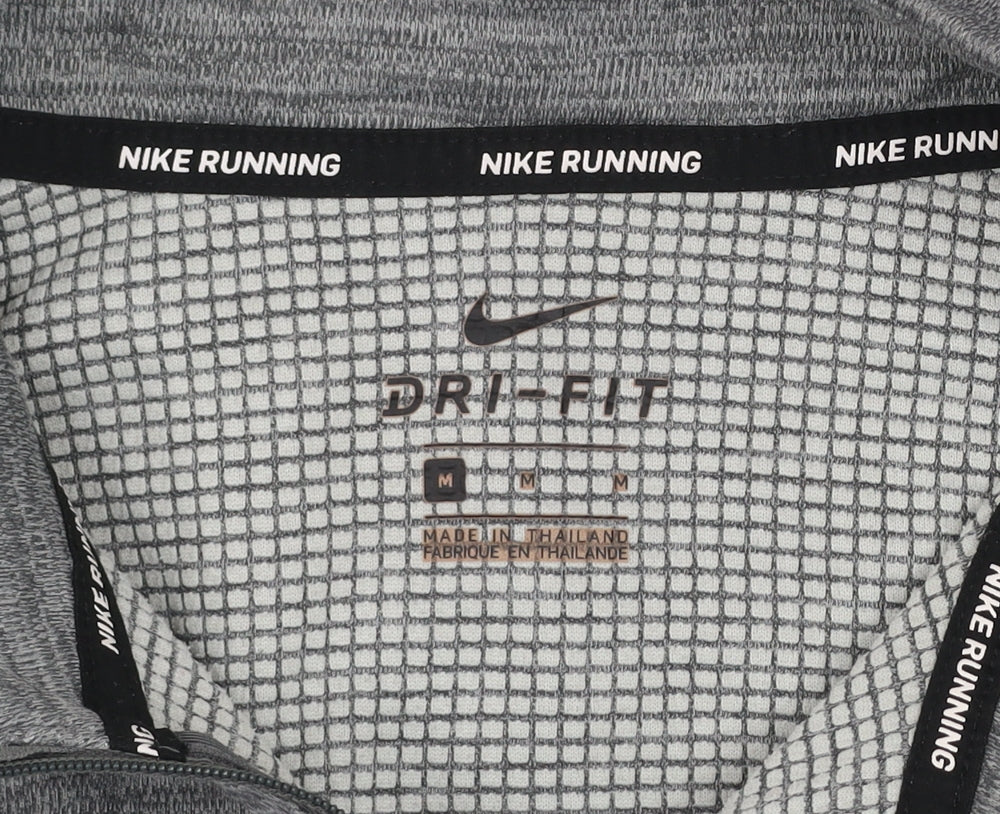 Nike Men's Grey Dri-FIT Running 1/2 Zip Athletic Sweatshirt M