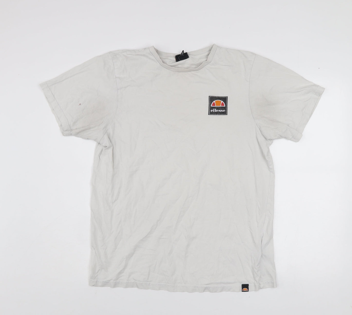 Ellesse Men's White XL Crew Neck Cotton T-Shirt