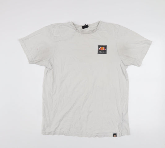 Ellesse Men's White XL Crew Neck Cotton T-Shirt