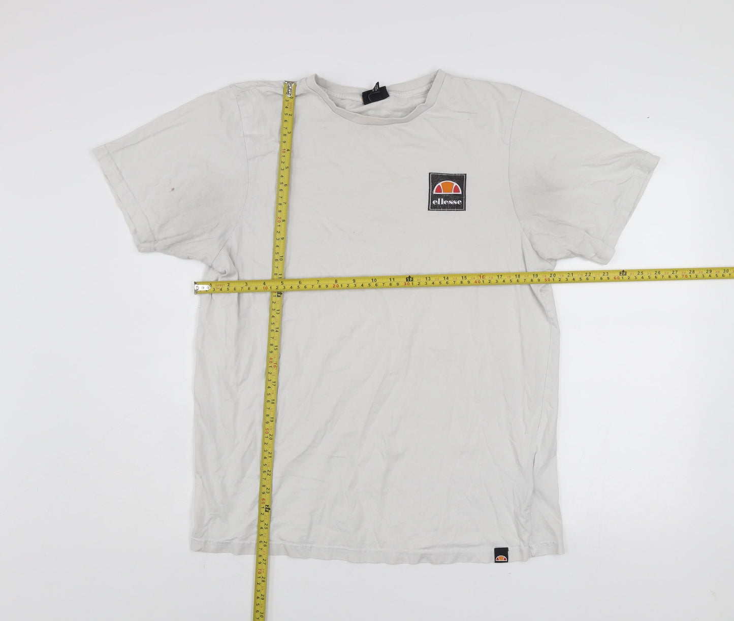 Ellesse Men's White XL Crew Neck Cotton T-Shirt