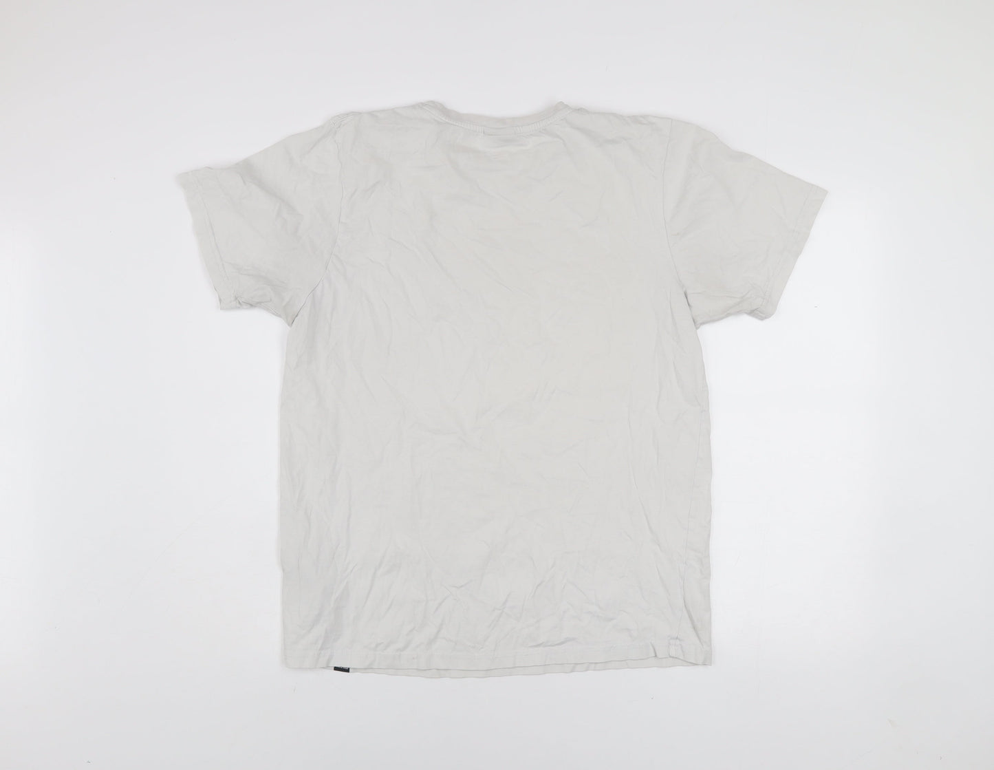 Ellesse Men's White XL Crew Neck Cotton T-Shirt