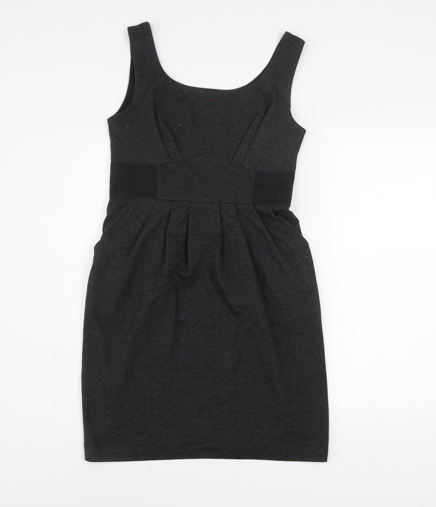 Intermission Women’s Grey Sheath Knee Length Dress Size 8 Sleeveless Workwear
