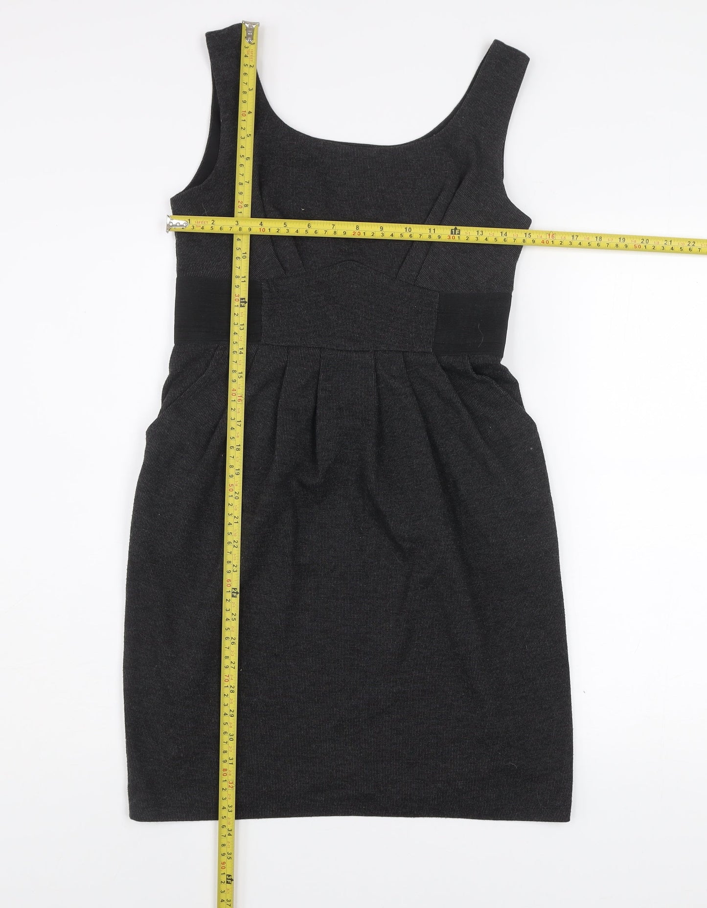 Intermission Women’s Grey Sheath Knee Length Dress Size 8 Sleeveless Workwear
