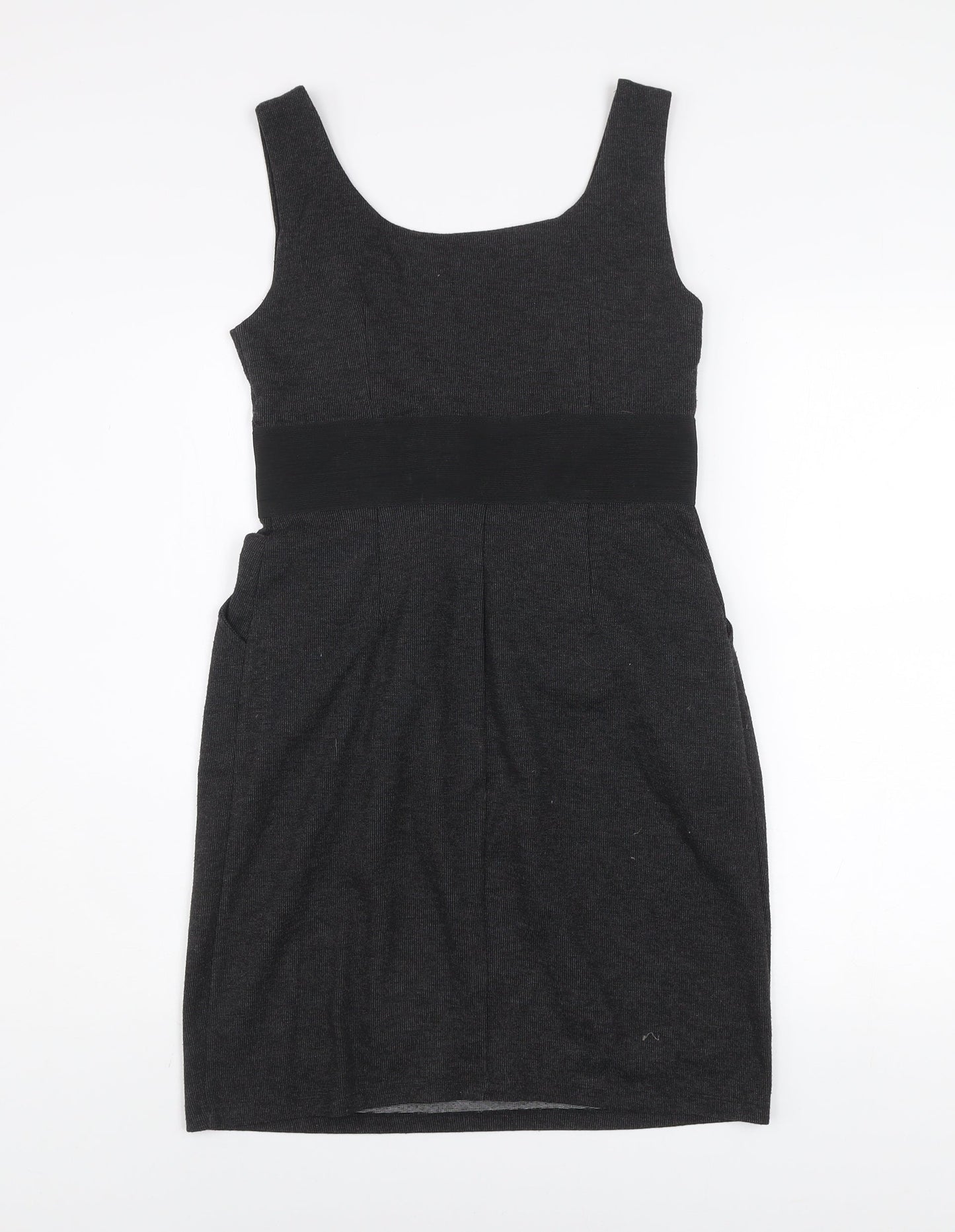 Intermission Women’s Grey Sheath Knee Length Dress Size 8 Sleeveless Workwear