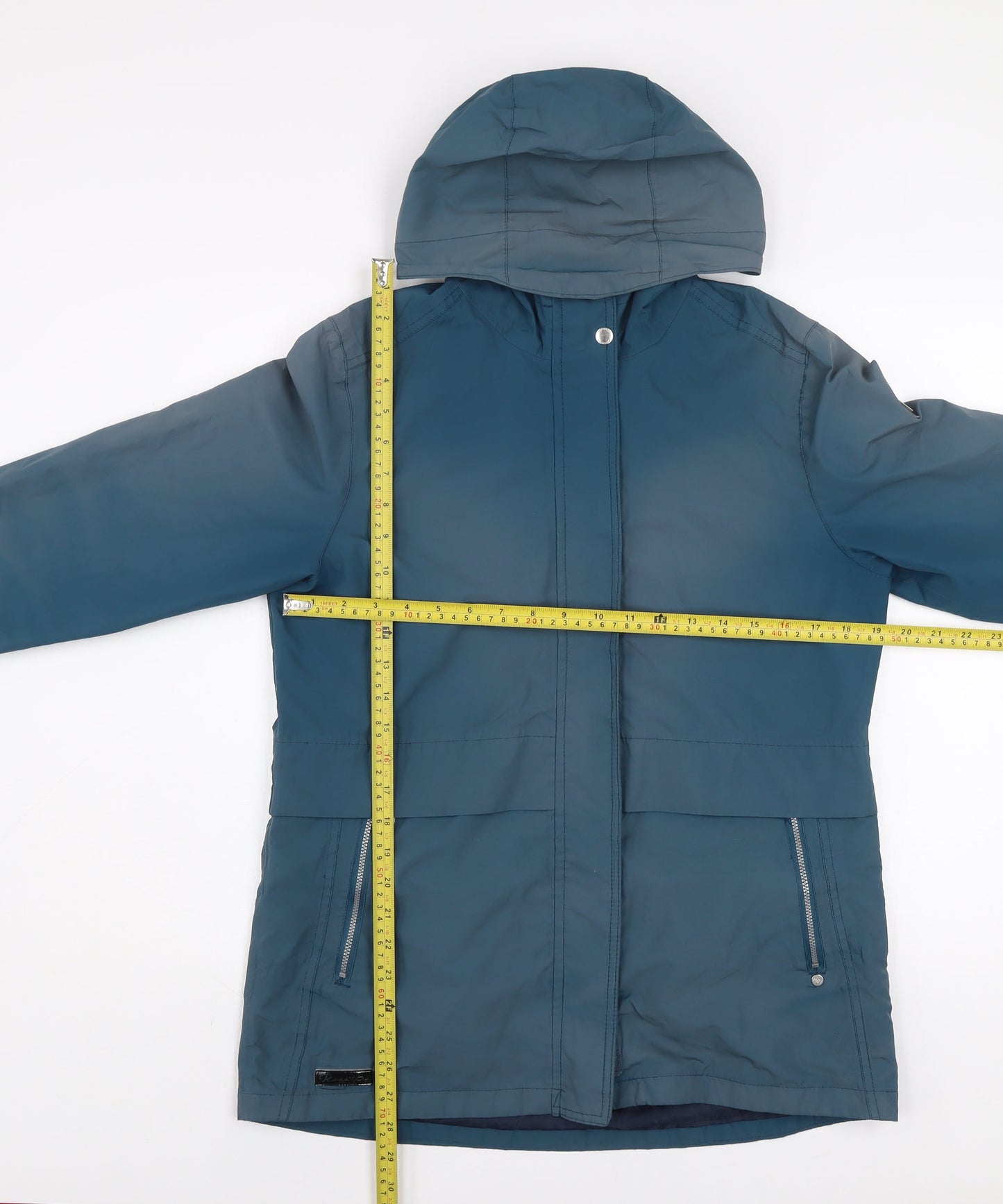 Regatta Women's Blue Mid-Length Waterproof Hooded Parka Jacket Size 12