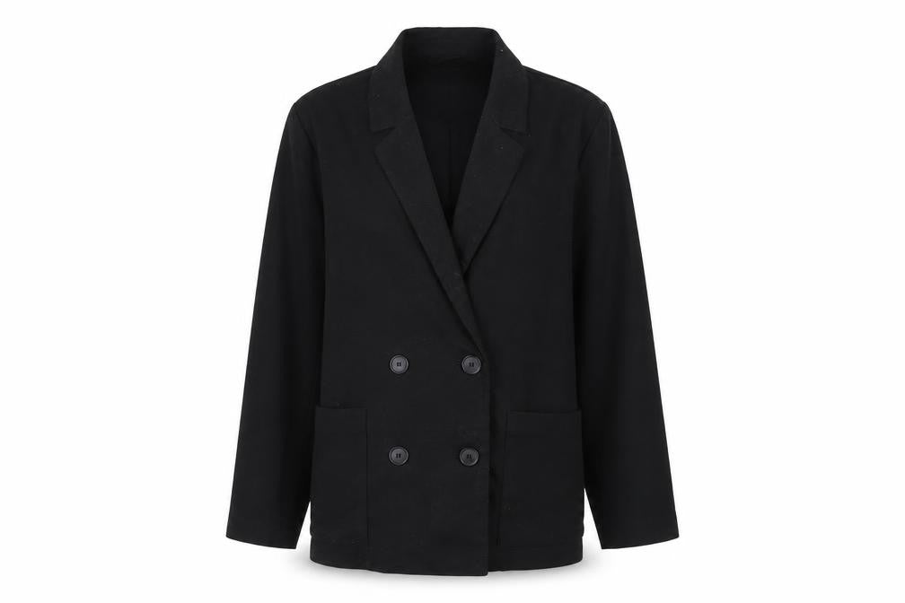 Monki Mens Black Cotton Blazer Jacket Medium Classic Fit