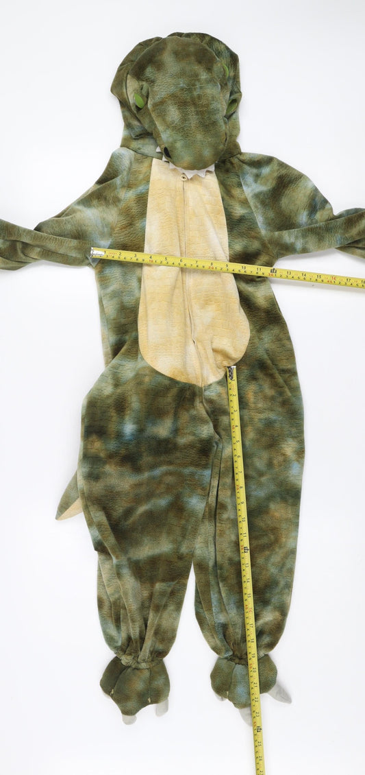 Natural History Museum Boys Green Dinosaur One Piece Hooded Nightwear 3-5 Years