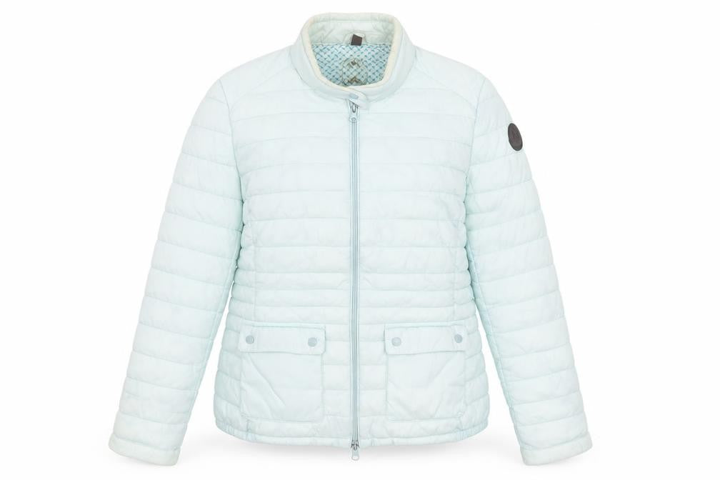 Ganesh Womens Blue Quilted Puffer Jacket Size 10 Lightweight