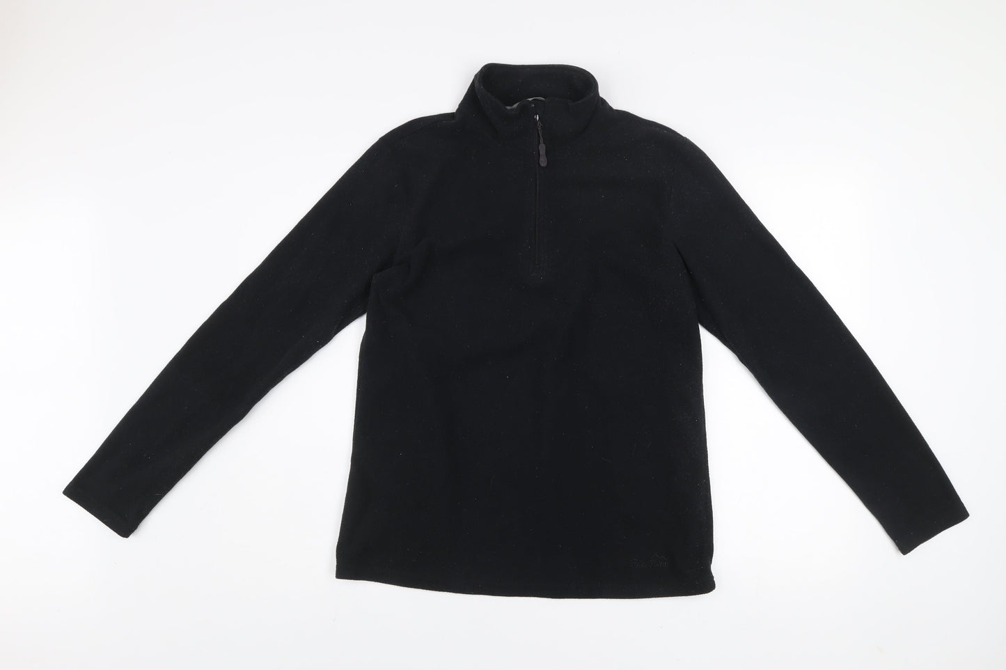 Peter Storm Womens Black Fleece Pullover 1/4 Zip Sweatshirt Size 14