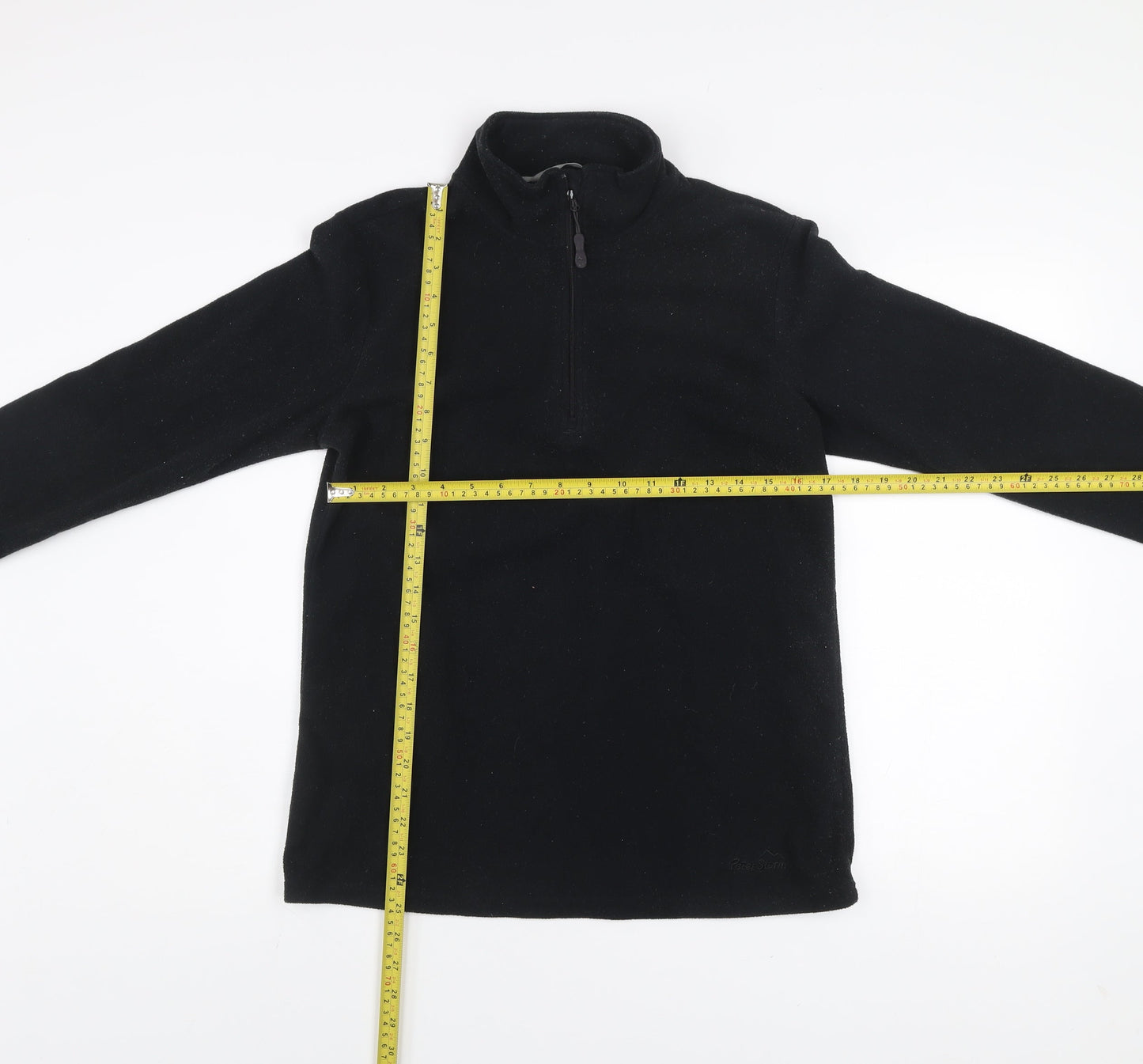 Peter Storm Womens Black Fleece Pullover 1/4 Zip Sweatshirt Size 14