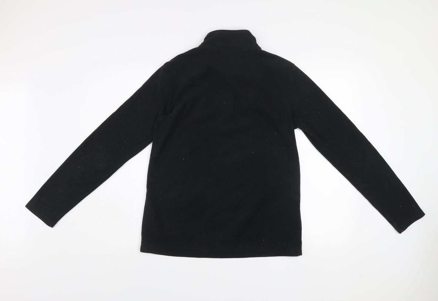 Peter Storm Womens Black Fleece Pullover 1/4 Zip Sweatshirt Size 14