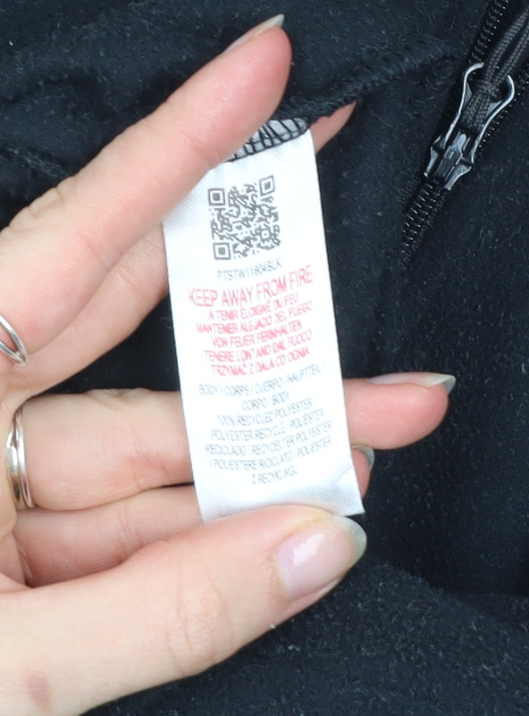 Peter Storm Womens Black Fleece Pullover 1/4 Zip Sweatshirt Size 14