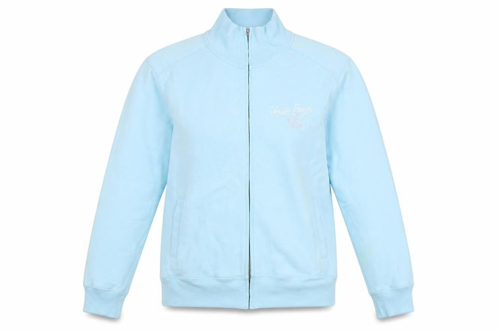Blue 84 Women's Blue L Full Zip Casual Jersey Jacket