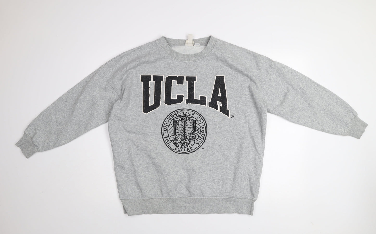 H&M UCLA Grey Crew Neck Sweatshirt Men Small Classic Logo Print