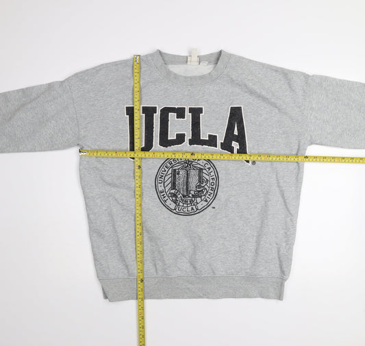 H&M UCLA Grey Crew Neck Sweatshirt Men Small Classic Logo Print