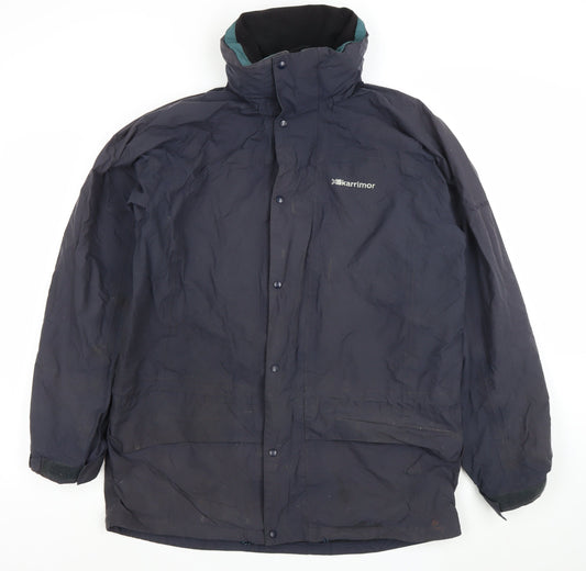 Karrimor Men's Blue Waterproof Parka Jacket Size M Outdoor Hiking